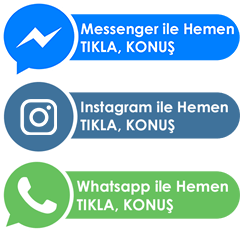 Messenger, Instagram ya da WhatsApp üzerinden iletişime geçmek için hemen tıkla!